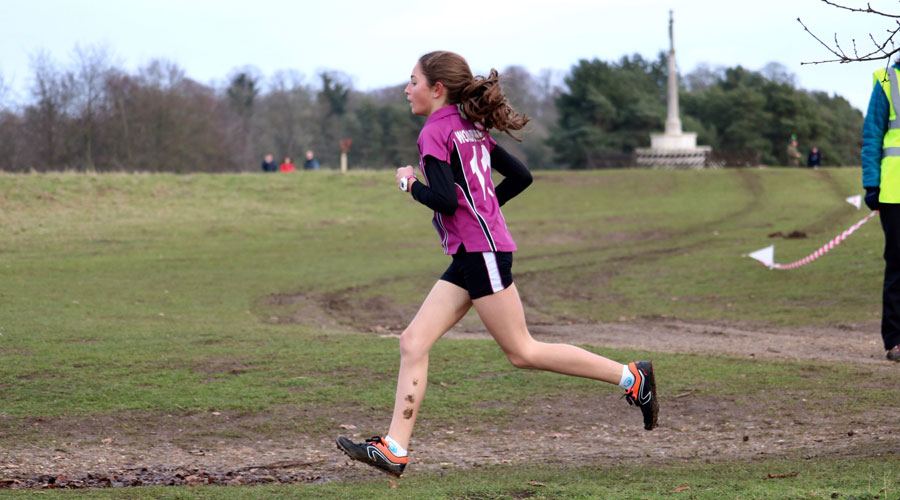 BGS student participating in a cross country run